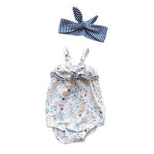 Angel Dear Mermaid Bubble Romper + Headband Set Size 6-12m
